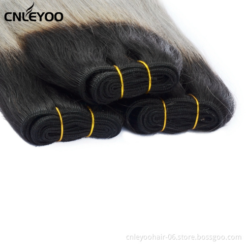 18 Inch Grey Human Hair Extension  For Women 18 inch 3 pcs hair bundle Colorful Human Hair for Beauty